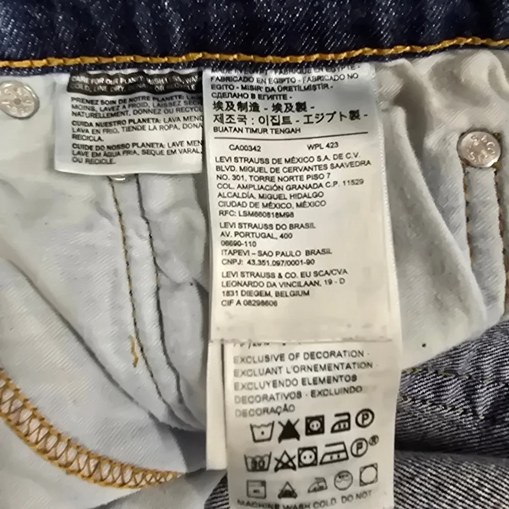 Levis 511 Slim‎ Fit Distressed Ripped Blue Denim Jeans Mens 38x32
